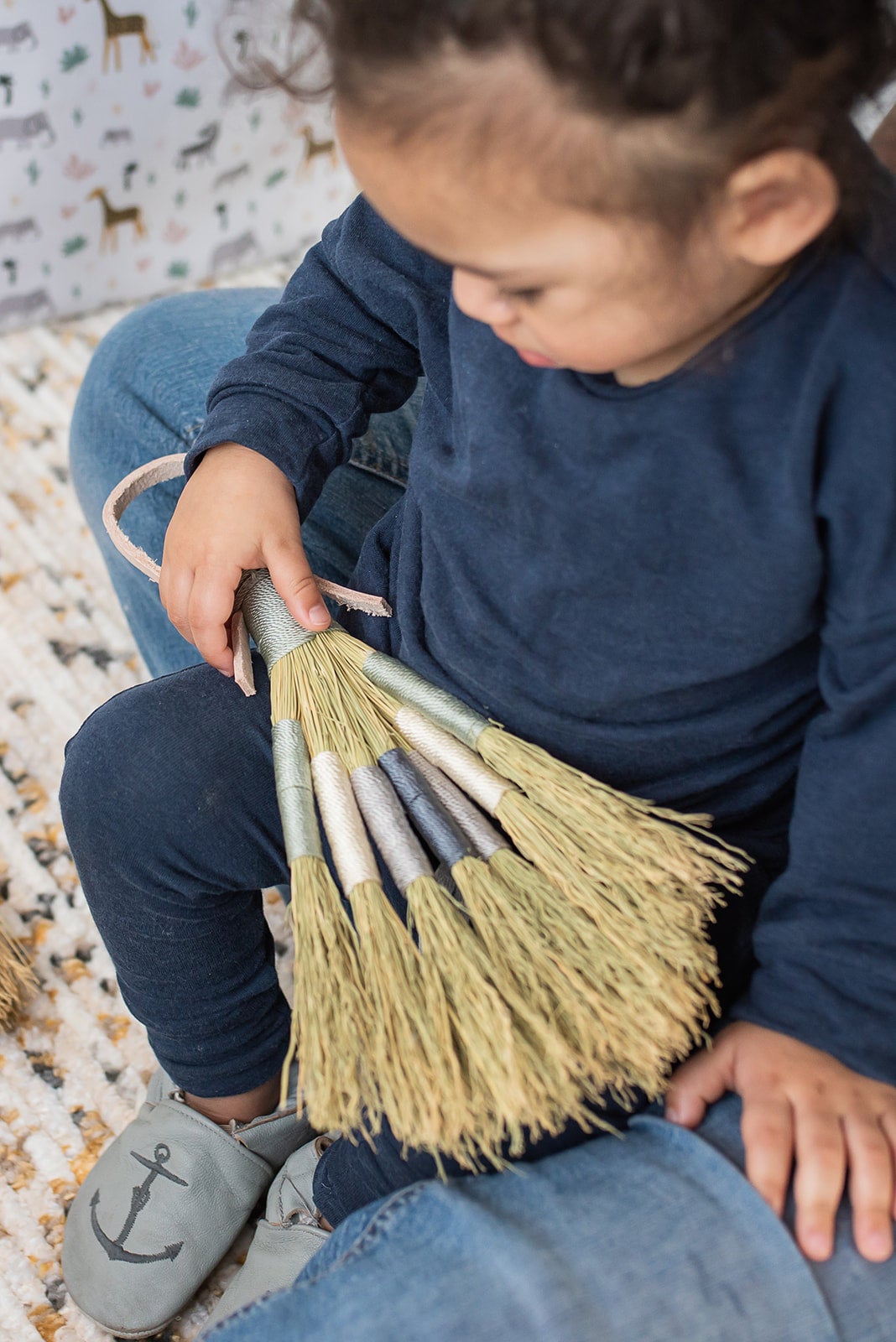 Caravan handheld broom Prairie Breeze Folk Arts Studio
